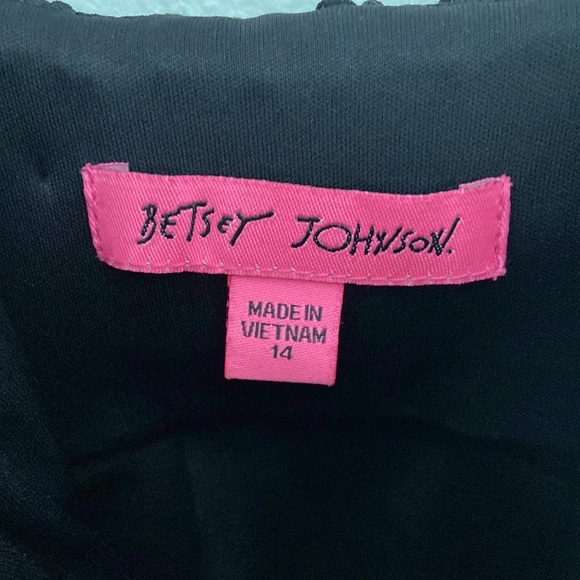 Betsey Johnson Black & Silver Fit & Flare Dress w/ Bow on Back - Picture 5 of 8